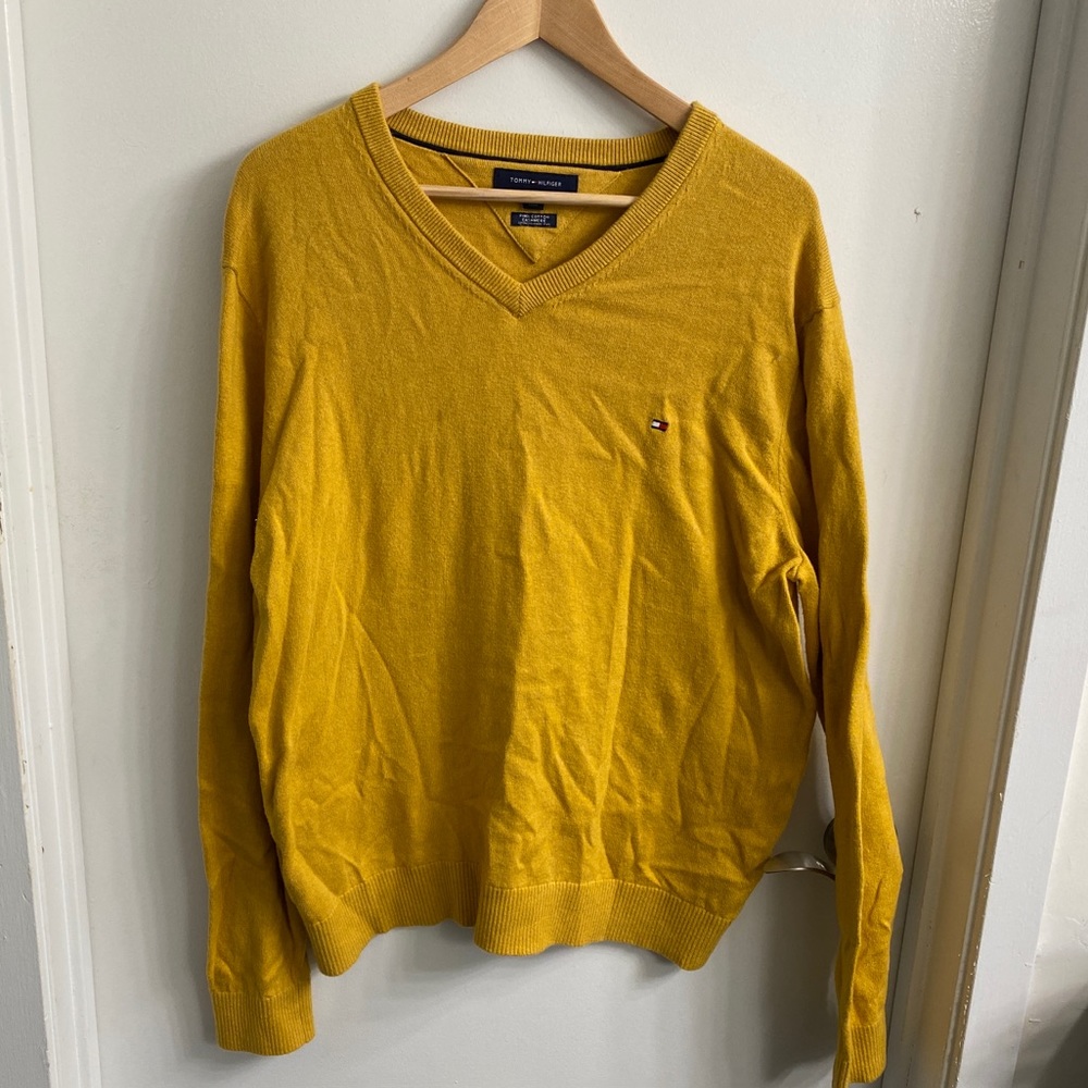 Tommy Hilfiger Cashmere V-Neck Pullover Sweater XL